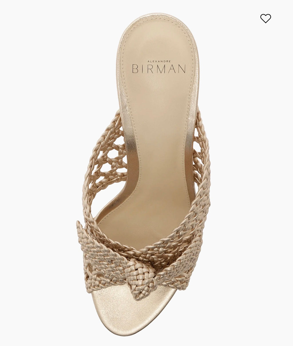 Alexandre Birman Belinda 75mm Woven Leather Mules Gold
Size 38.5 / US 8.5