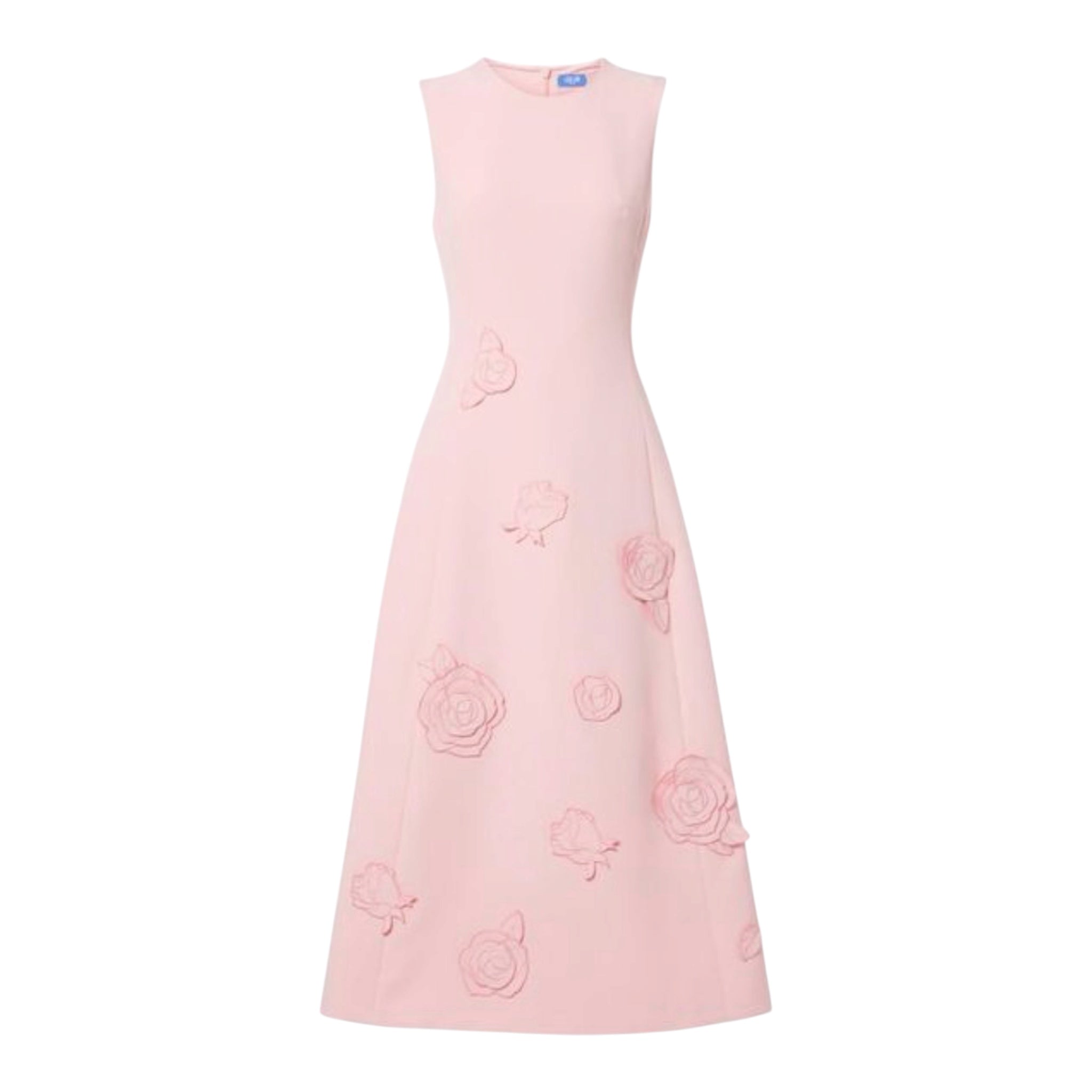 LEO LIN Cleo Appliqué Sleeveless Midi Dress Blush Pink Size 10