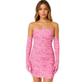 Miscreants Cupid Mini Dress & Oprah Gloves Pink Zebra $595