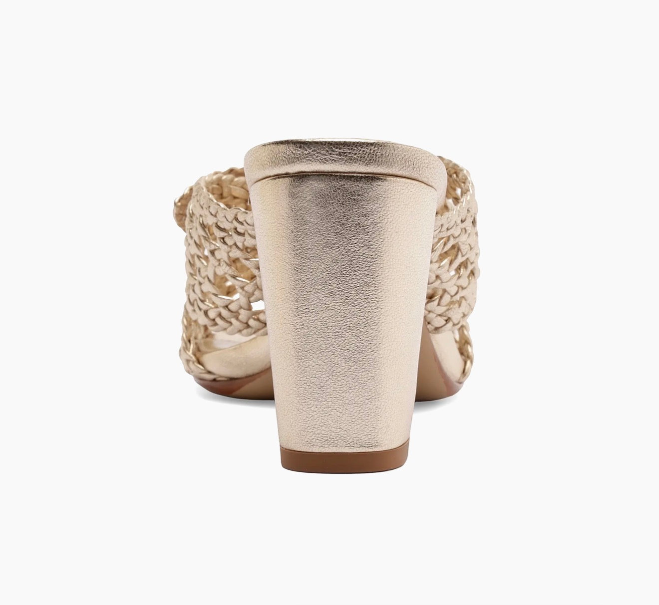 Alexandre Birman Belinda 75mm Woven Leather Mules Gold
Size 38.5 / US 8.5