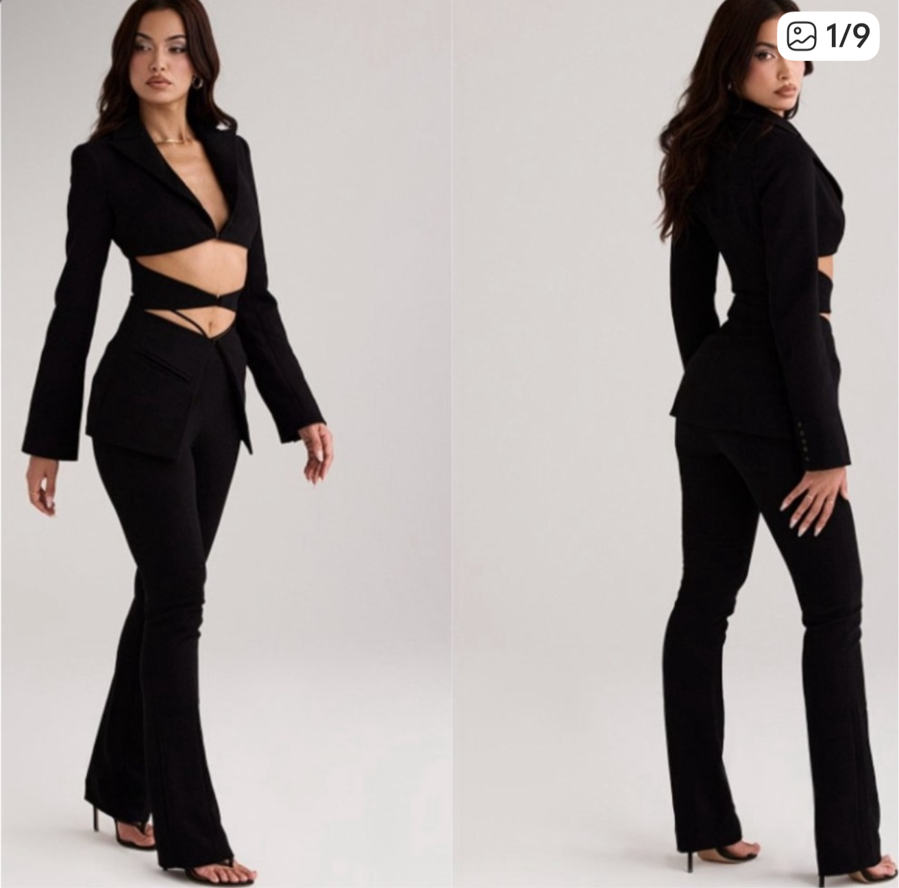 House of CB Layla Black V-Front Trousers Size XS $149