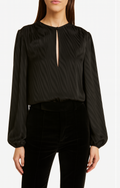 FRAME
Print Keyhole Blouse in Black Sz XS $388