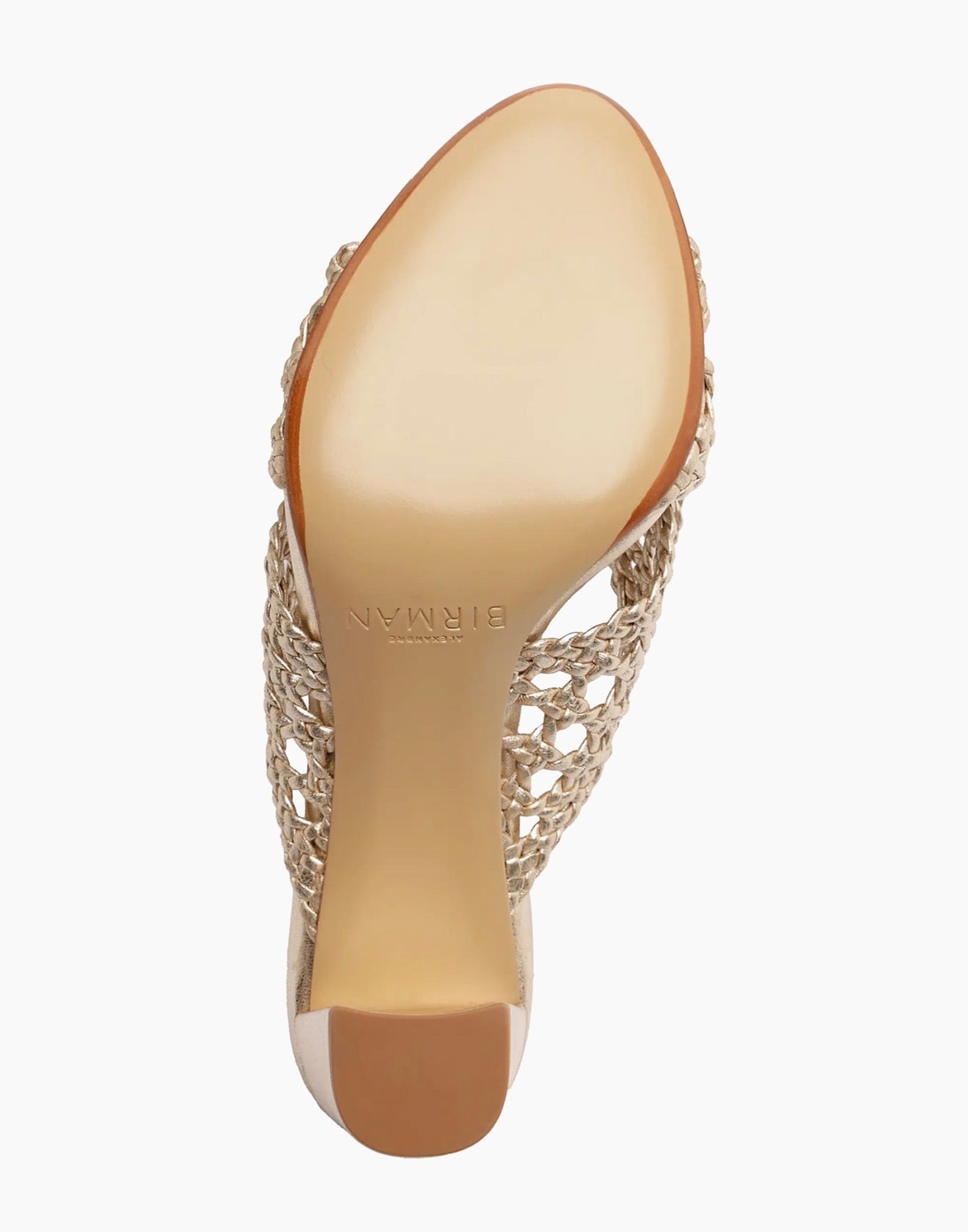 Alexandre Birman Belinda 75mm Woven Leather Mules Gold
Size 38.5 / US 8.5