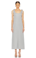 SLEEPER Kylie Lurex Slip Dress in Silver  $250