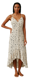Bishop + Young Serene Summer Dress in Cream with Black Print Sz Small
$128