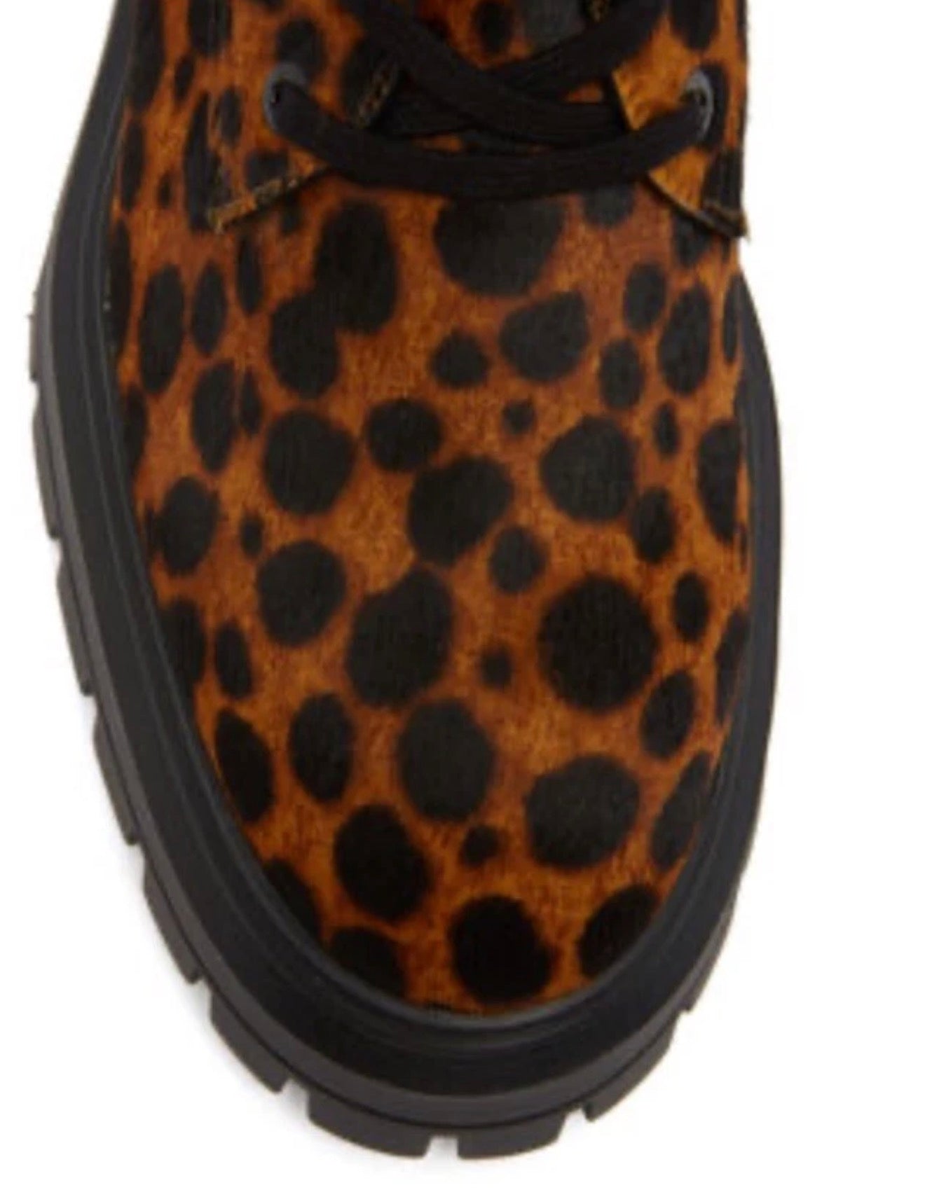 Stuart Weitzman Crystal Nova Bedford Leopard Calf Hair Combat Boots 7 

$895