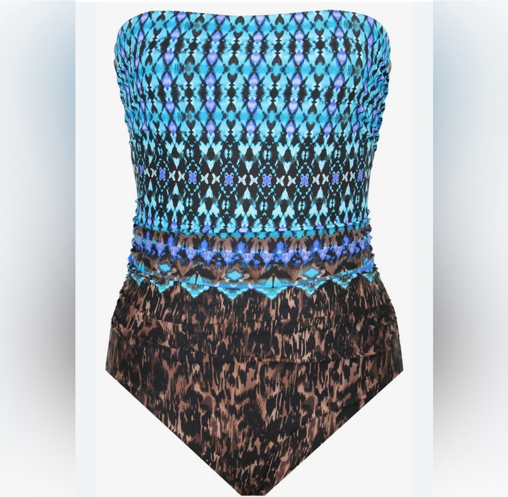 Miraclesuit Long Torso Avanti One Piece Swimsuit in Untamed Sz 8
$184