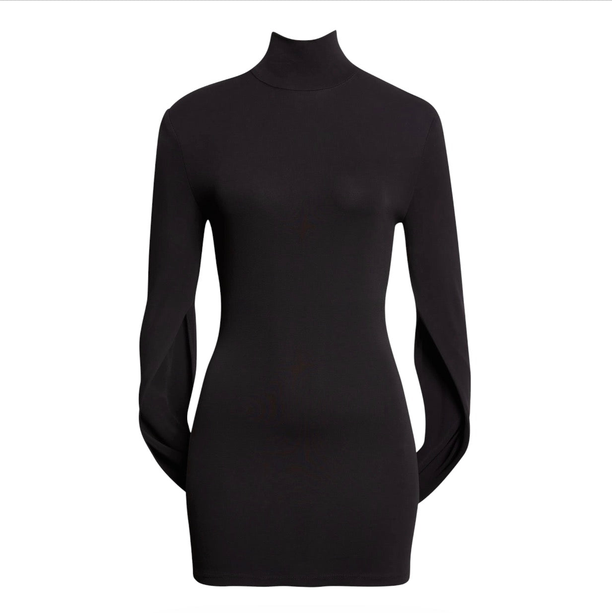 Alexander Wang Drape Back Sleeve Mini Dress Black Size XS