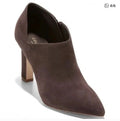 Cole Haan Vestry Pointed Toe Booties in Dark Chocolate Suede Sz 8 $150