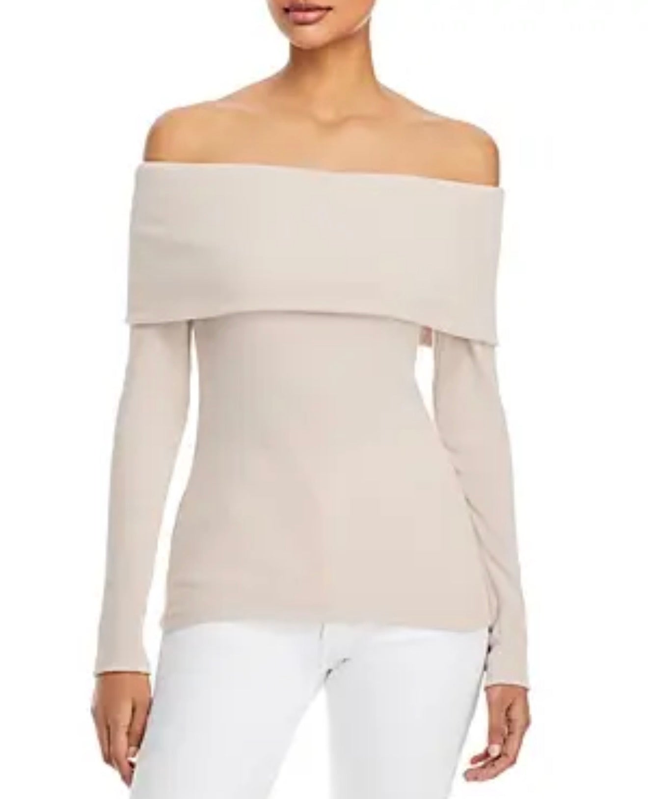 Enza Costa Sweater Knit Off The Shoulder
Top in Rose Tan Sz Small $175