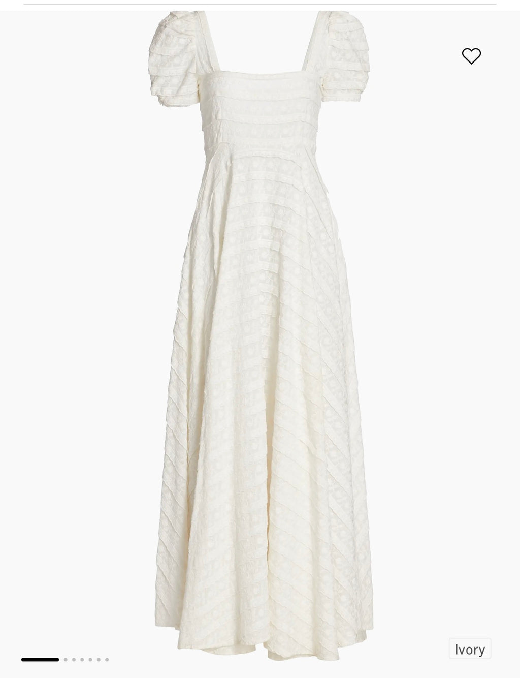 LoveShackFancy Ryan Ivory Lace Maxi Dress Size 00 $795