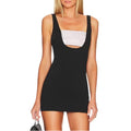 SUPERDOWN Dawn Mini Dress Black Rhinestone Small