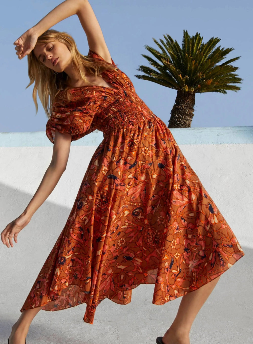 A.L.C.
Lucia Floral Smocked Midi Dress Sz 6 $595