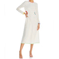Rhode Thierry Linen Dress in Macadamia Rainbow Piping Sz 6 $450