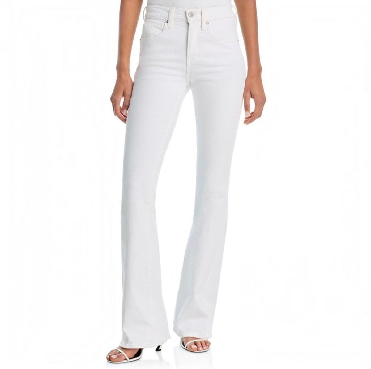 VERONICA BEARD Beverly
Skinny-Flare Jeans White Size 25