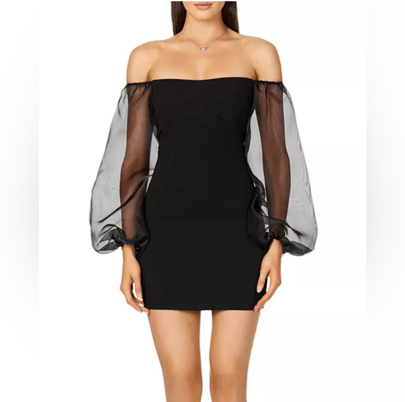 Nookie Illusion Sleeve Mini
Dress in Black Sz XS $249