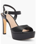 Stuart Weitzman Piper 110 Platform Sandal Black Sz 9