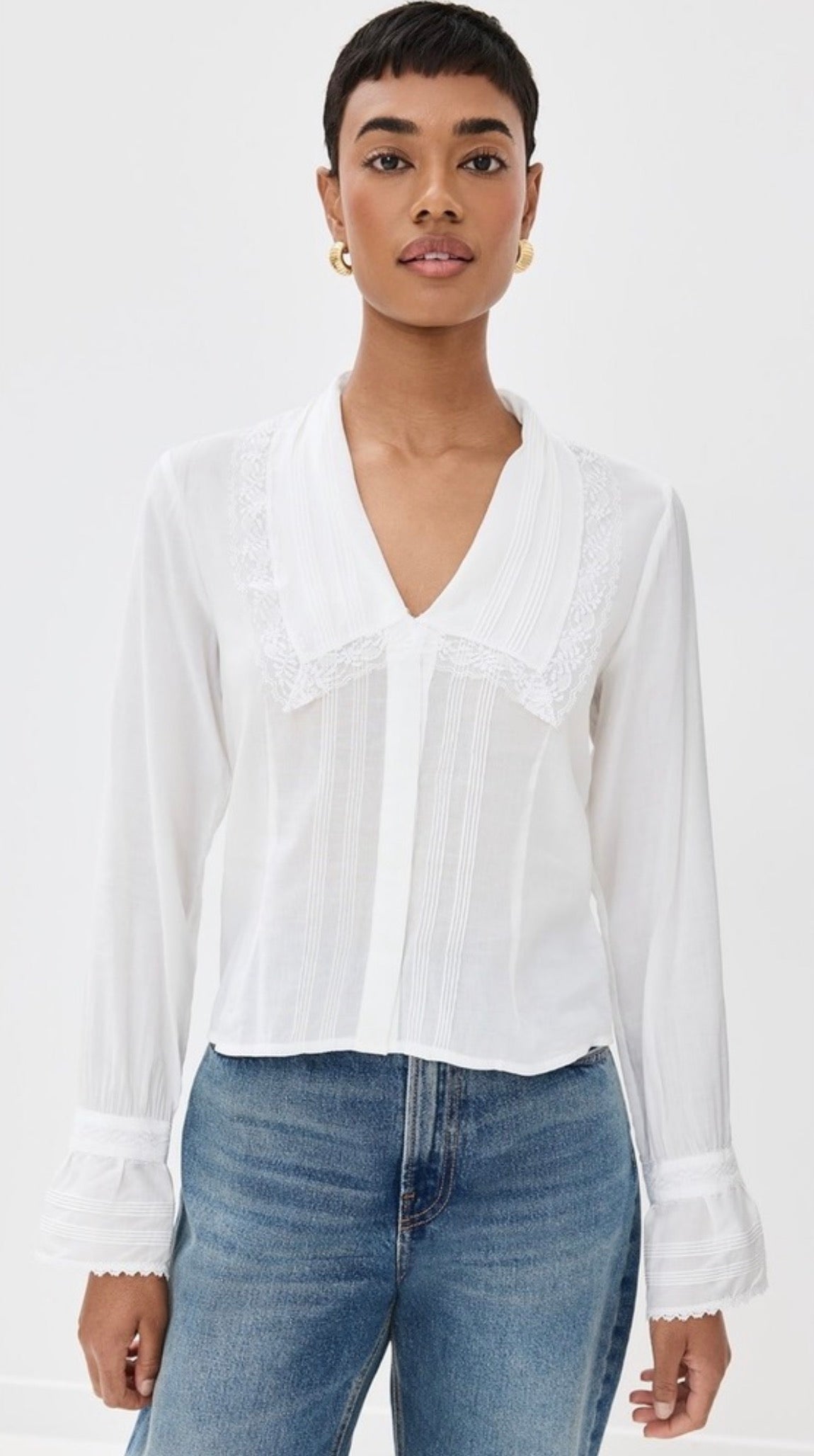 Reformation Vivi Cotton Voile
Top In Ivory Size 4 $168