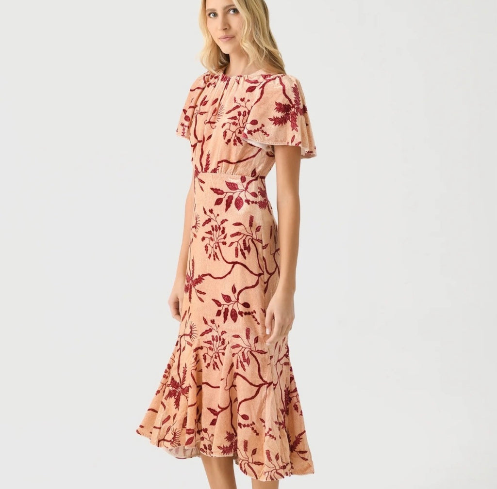 Rhode
Cream Enchanted Vine Grande Arabella Floral Midi-Dress $595