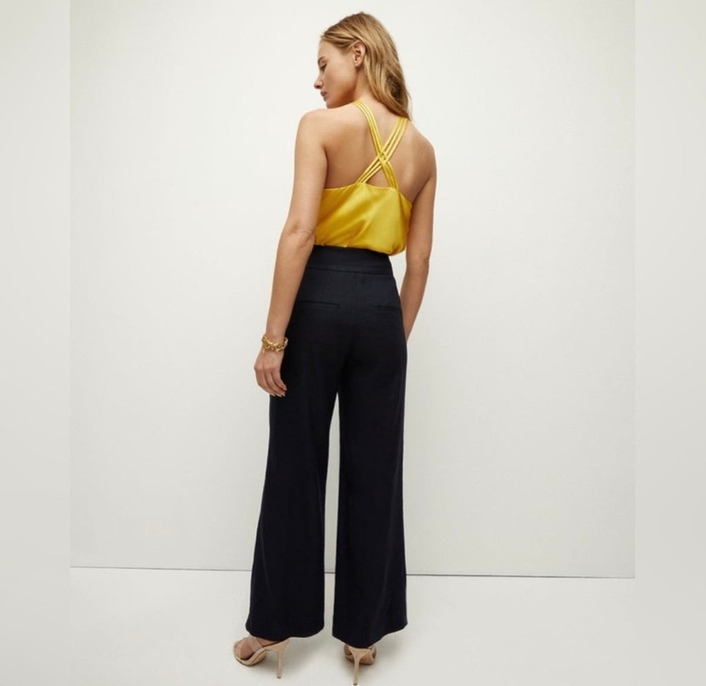 New! Veronica Beard Stewart Charmeuse Top in Bright Sunset Size 6 $348