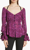 Cinq à Sept
Mabel Floral Print Silk Top Raspberry Multi $375
