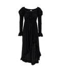 SLEEPER Juliette
Shirred Asymmetric
Dress in Black Medium 
$370