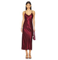 Enza Costa Bias Cut Slip Dress in Ruby Sz Medium  $295