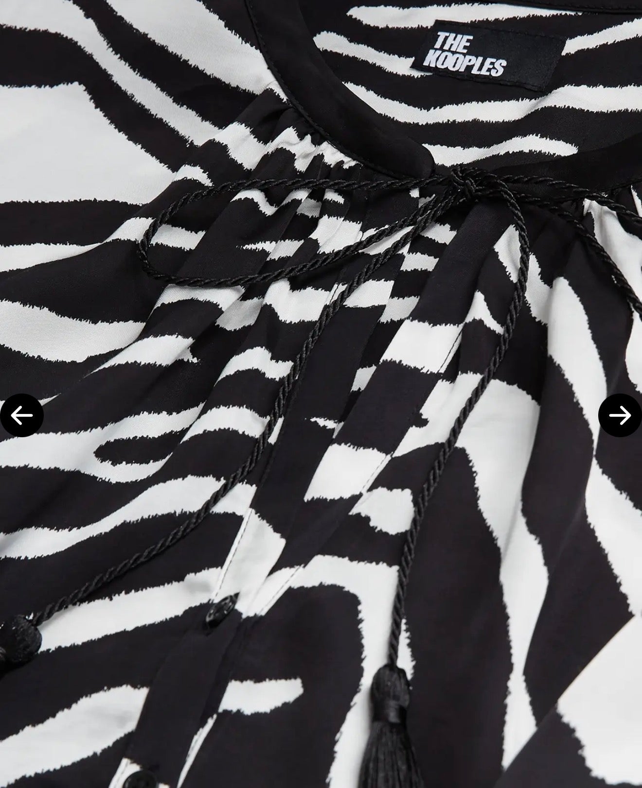 THE KOOPLES
Zebra Print Long Sleeve Mini Dress Kooples Sz 2 US Size Medium $275