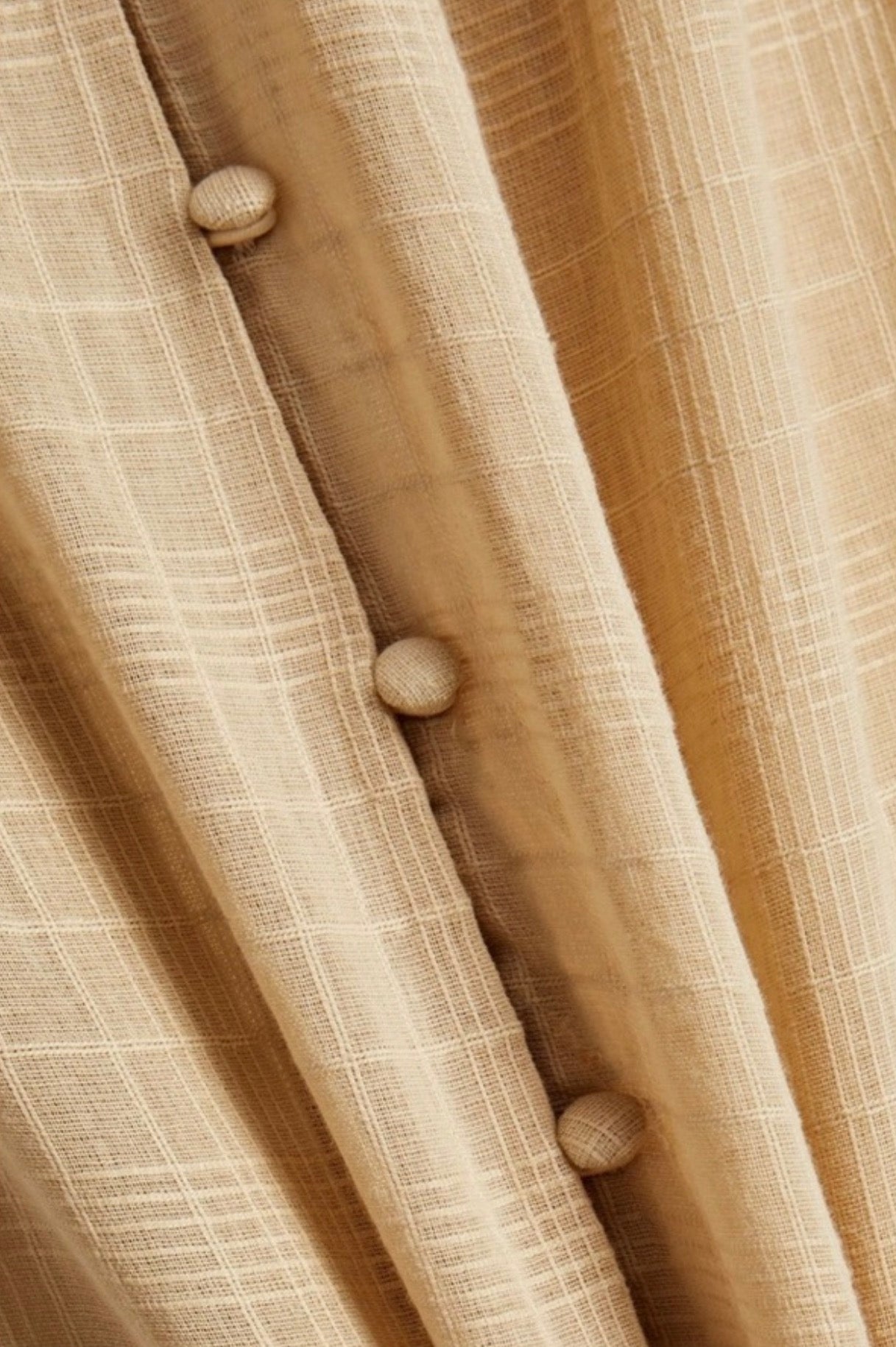 Tigerlily Emine Gathered Cotton Gauze Midi Dress Sand Beige Size 8