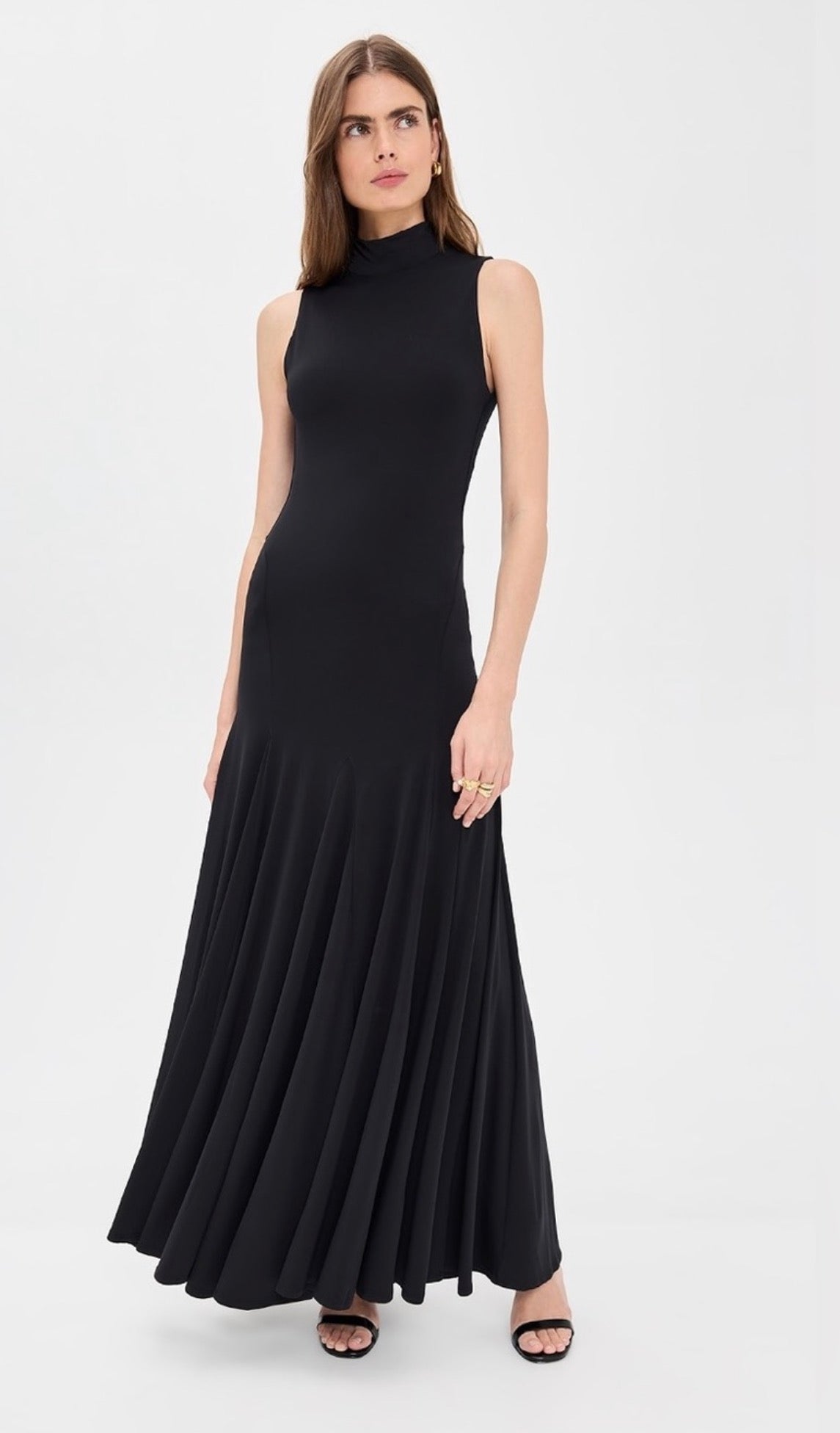Alice + Olivia Augusta Open Back Sleeveless Maxi Dress Black Size 8