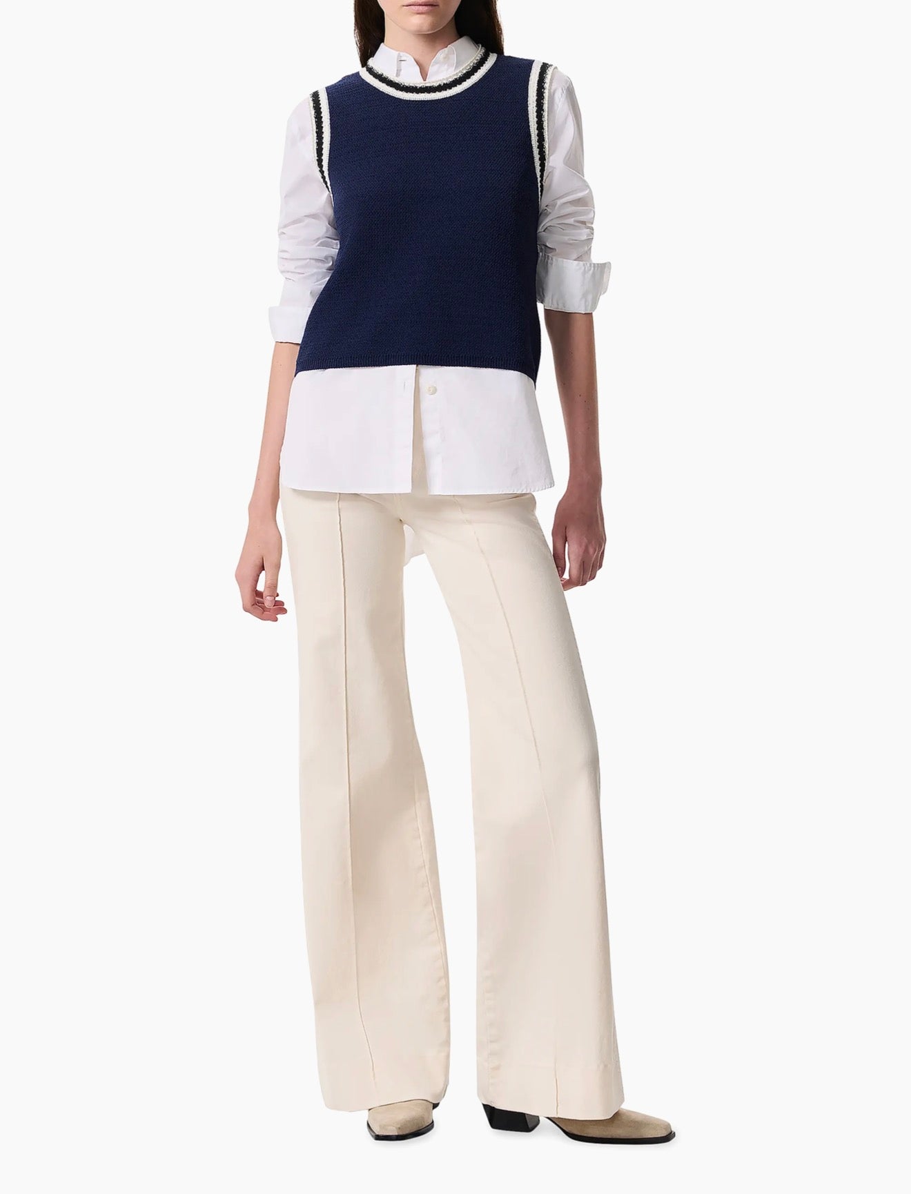 rag & bone
Meghan Compact-Knit Vest in Navy Sz Large $298