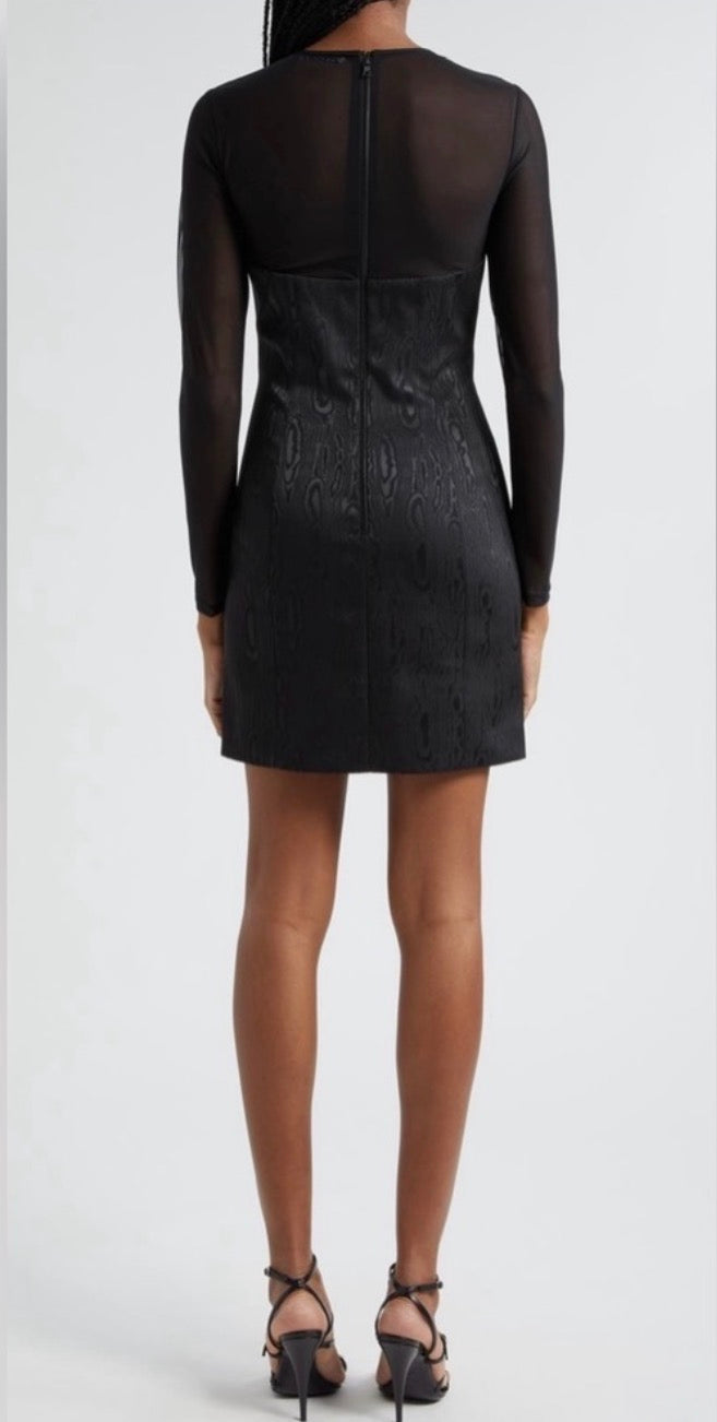 Alice + Olivia Takako Mesh
Long Sleeve Mini Dress Black Sz 2 $495