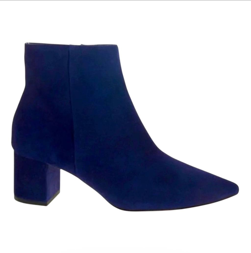 L'Agence Jeanne Pointed Toe Bootie Ankle Boot Suede Midnight
Blue Sz 37 Sz 7