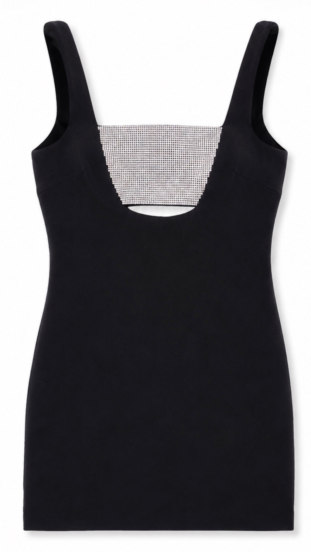 SUPERDOWN Dawn Mini Dress Black Rhinestone Small