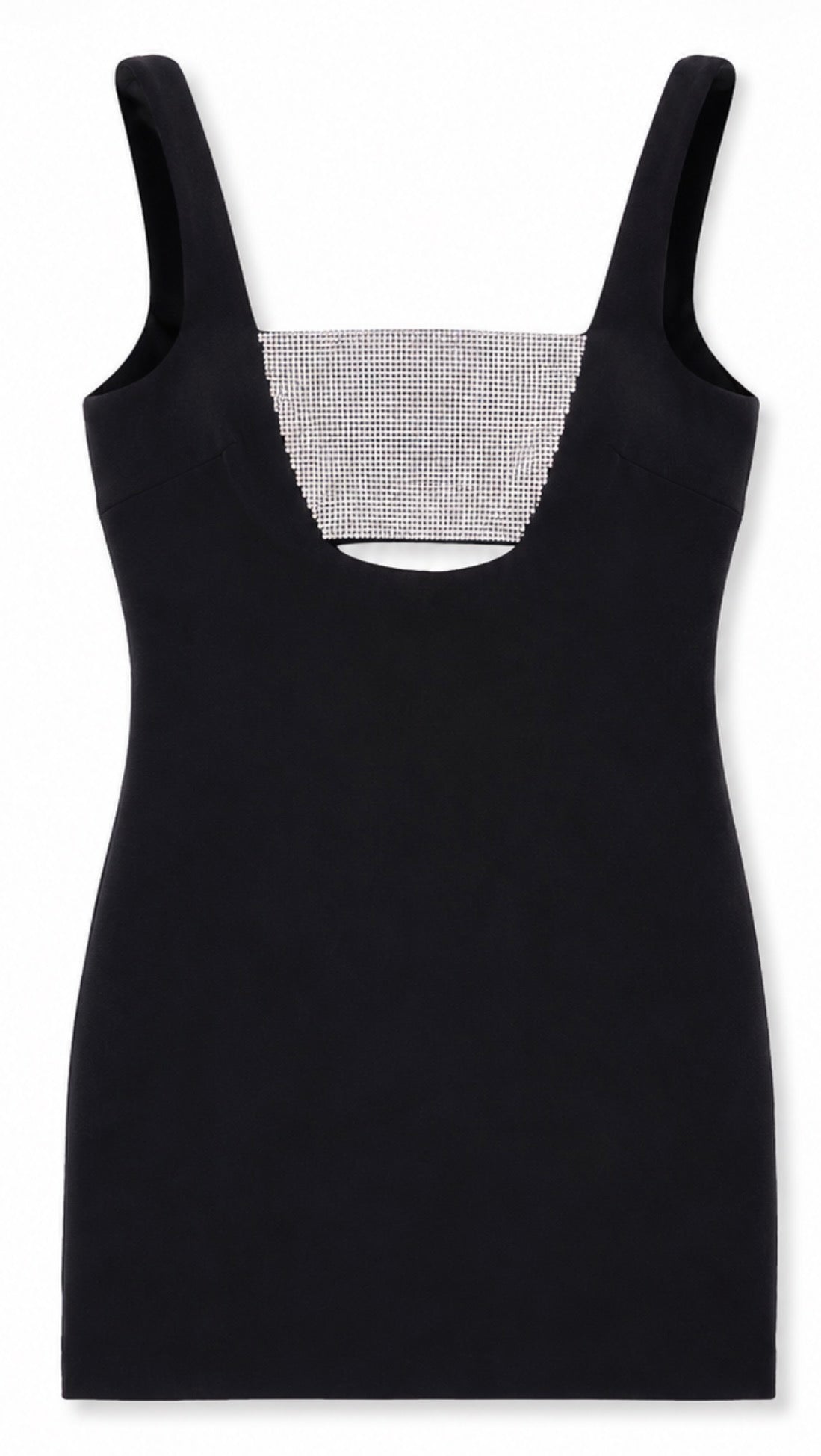 SUPERDOWN Dawn Mini Dress Black Rhinestone Small