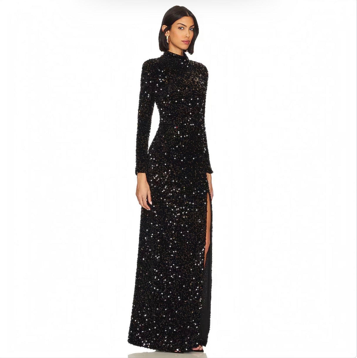 LIKELY Kerry Sequin Gown in Black Size 0