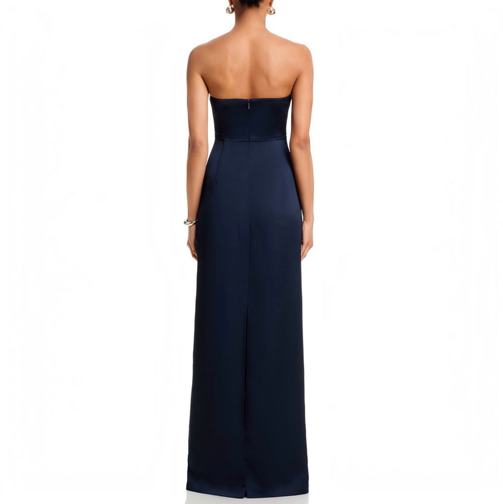 RAMY BROOK Raquel V-Neck Strapless Gown Navy Size 8