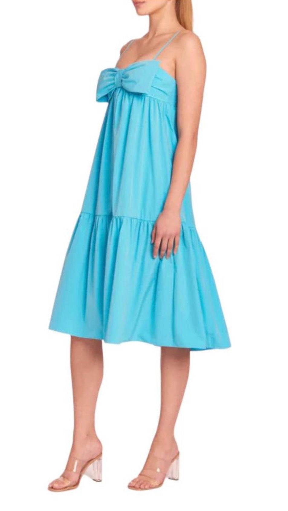 Amanda Uprichard Gianina Midi Dress Marina Blue Sz Small $268