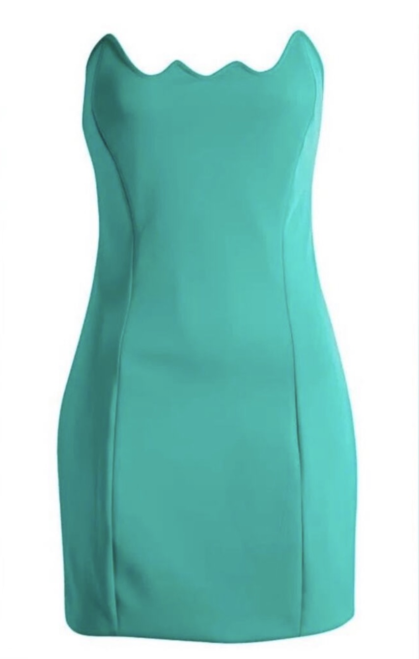 Mother of All Sasi Strapless Mini Dress Green Size Small
