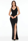 Dress the Population Jordan Black Metallic Gown Size Large $278