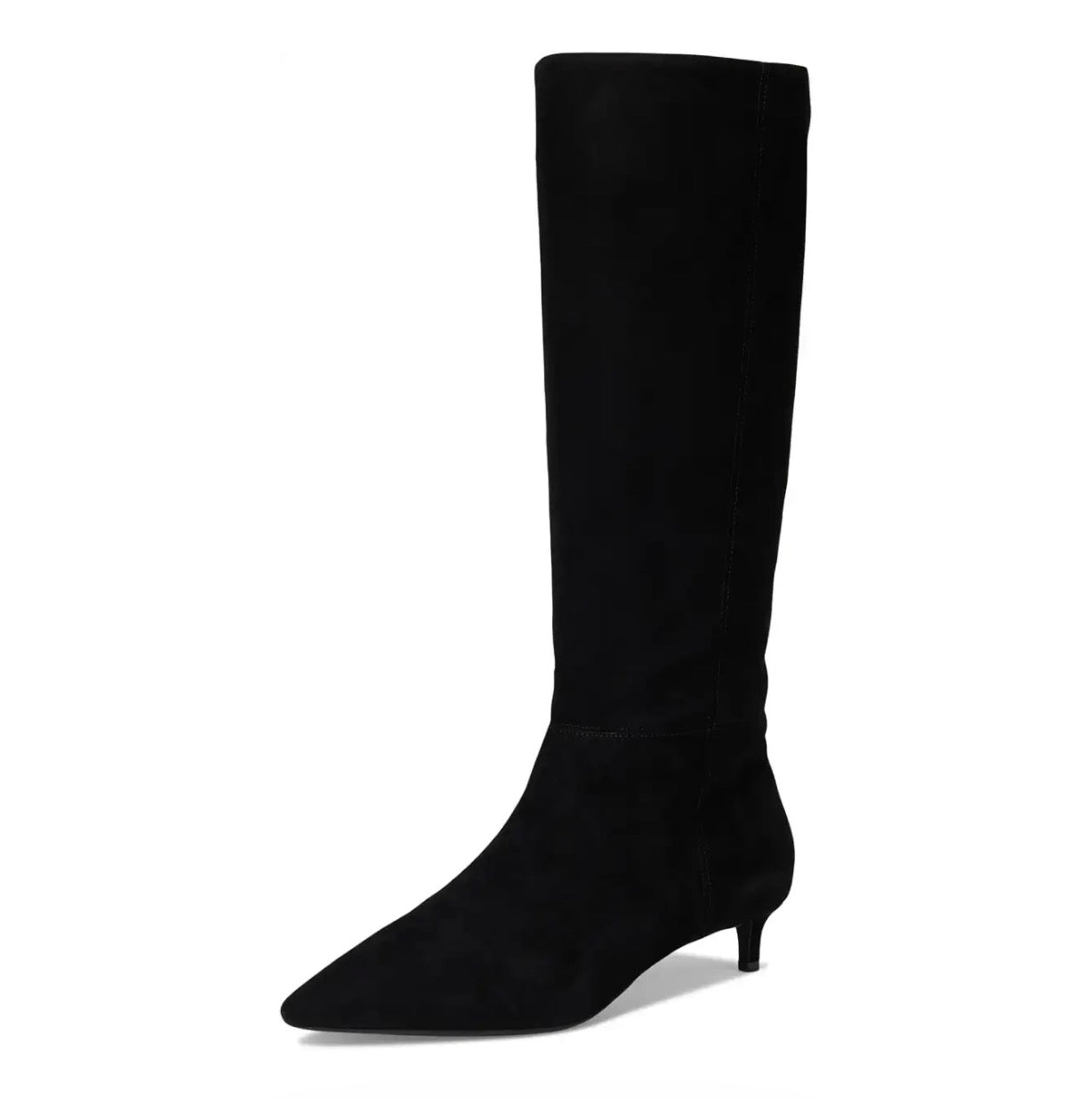 Cole Haan Go-To Janece Black Suede Knee High Kitten Heel Boots Size 9