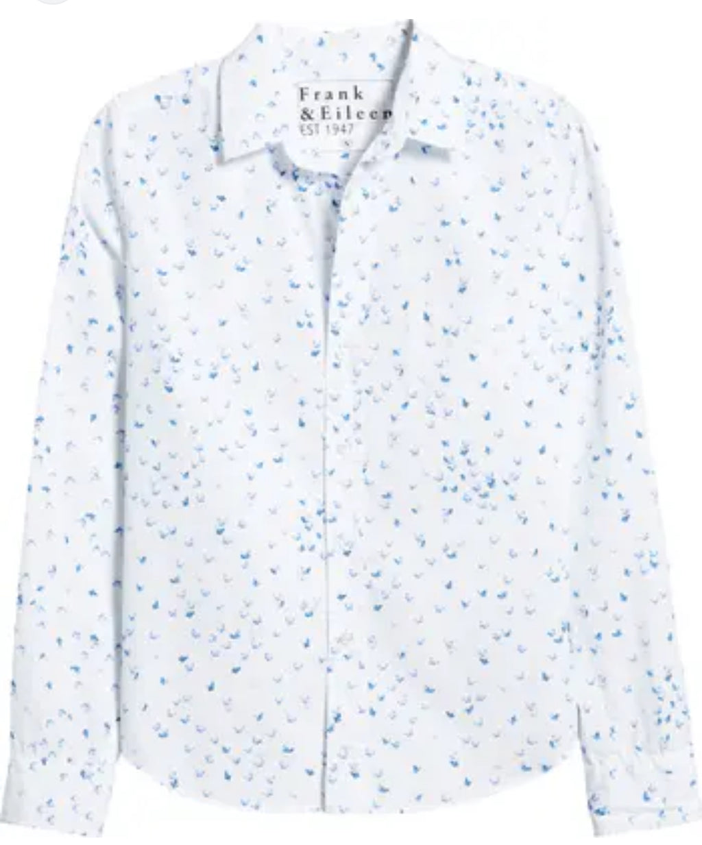 Frank & Eileen Barry Butterfly Tailored Fit Button-Up Shirt Sz XL $238