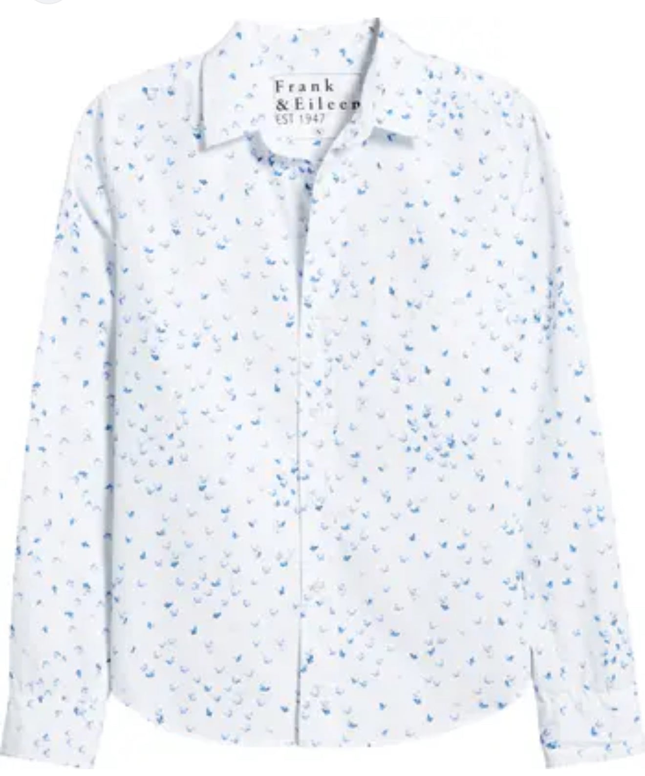 Frank & Eileen Barry Butterfly Tailored Fit Button-Up Shirt Sz XL $238
