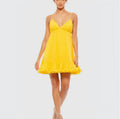 IEENA FOR MAC DUGGAL Mango Chiffon Babydoll Mini Dress Style 70194 Sz 2