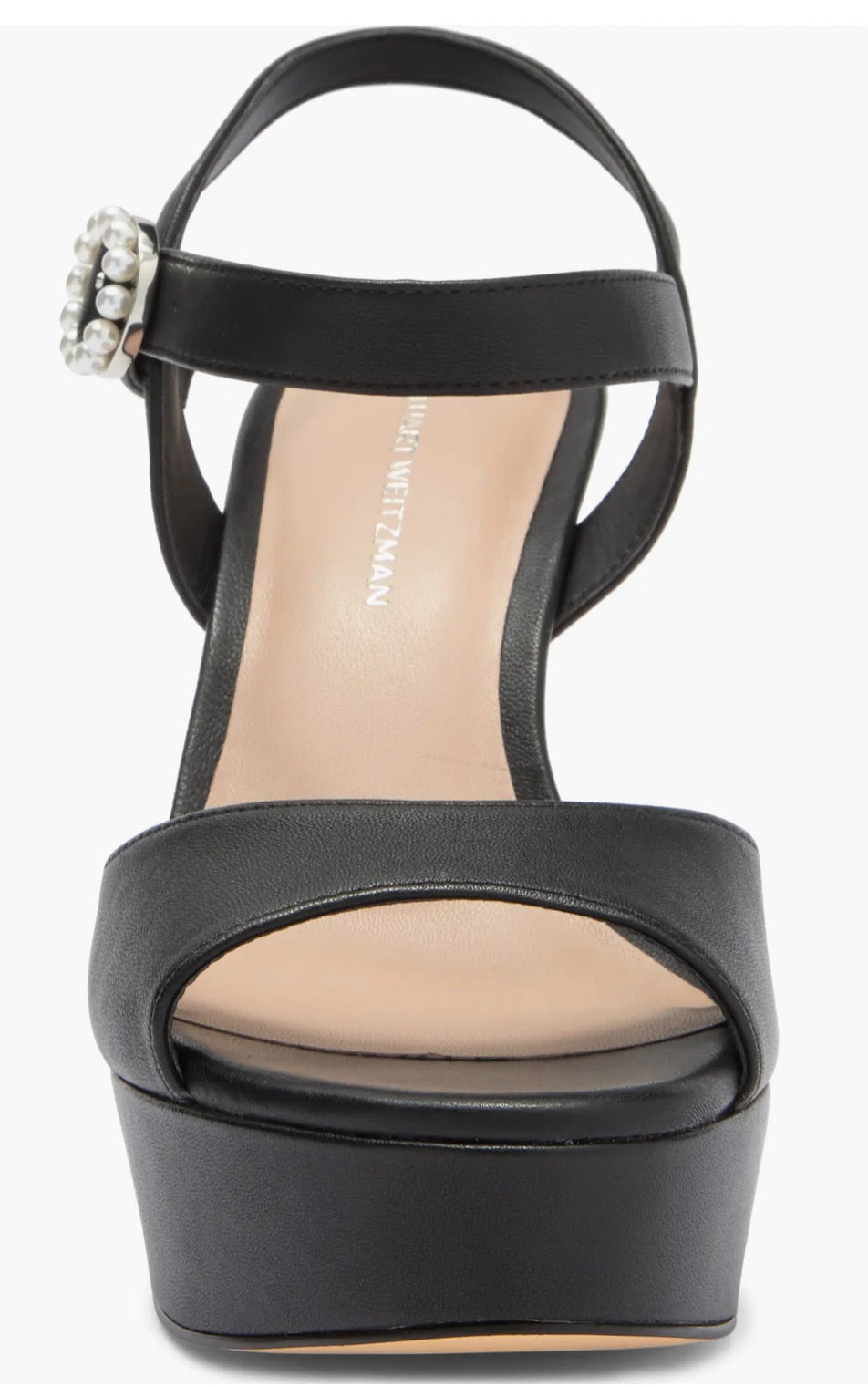 Stuart Weitzman Piper 110 Platform Sandal Black Sz 9