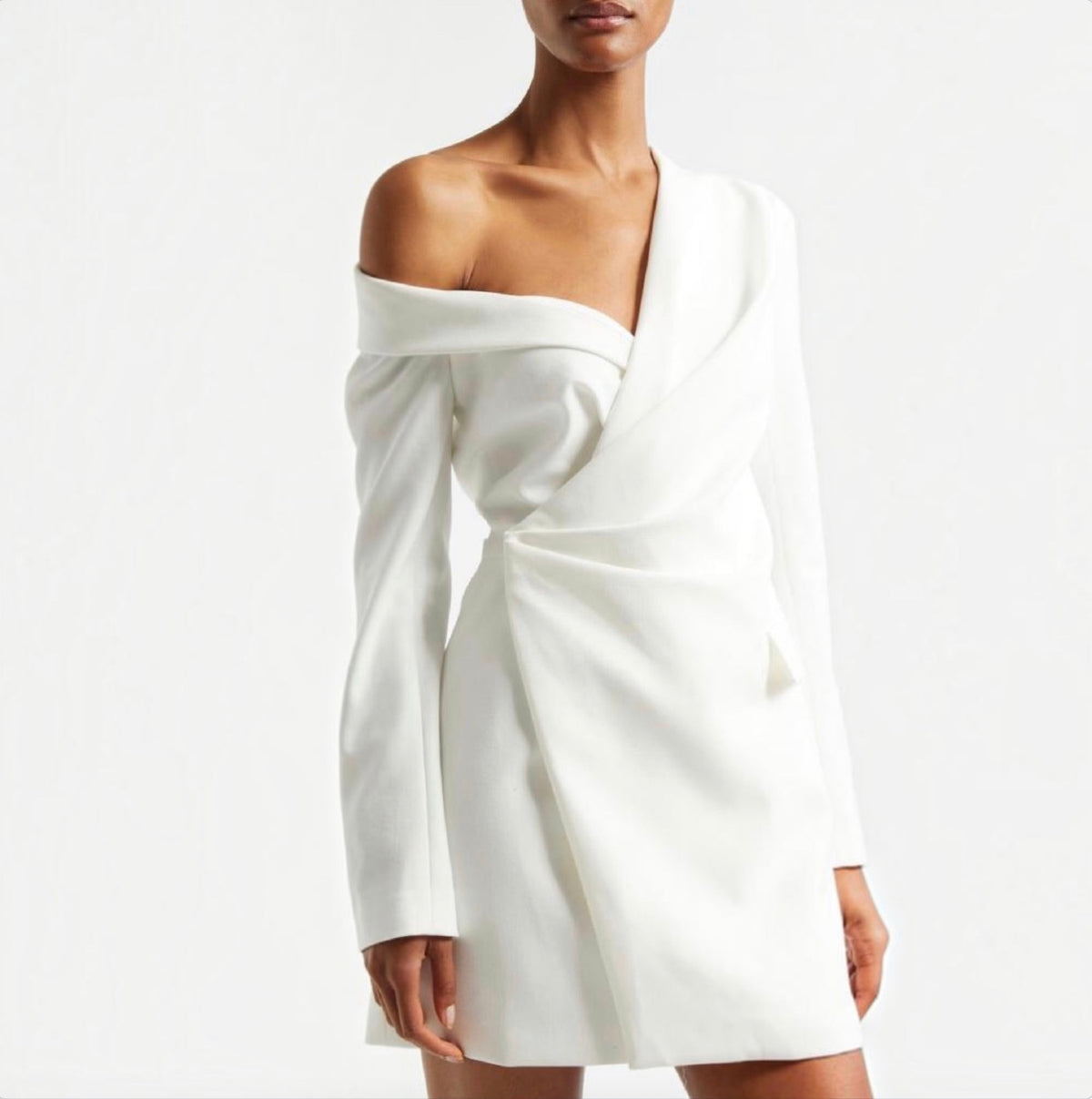 A.L.C.
Women's Skyla One-Shoulder Long Sleeve Dress in Daikon Sz 2