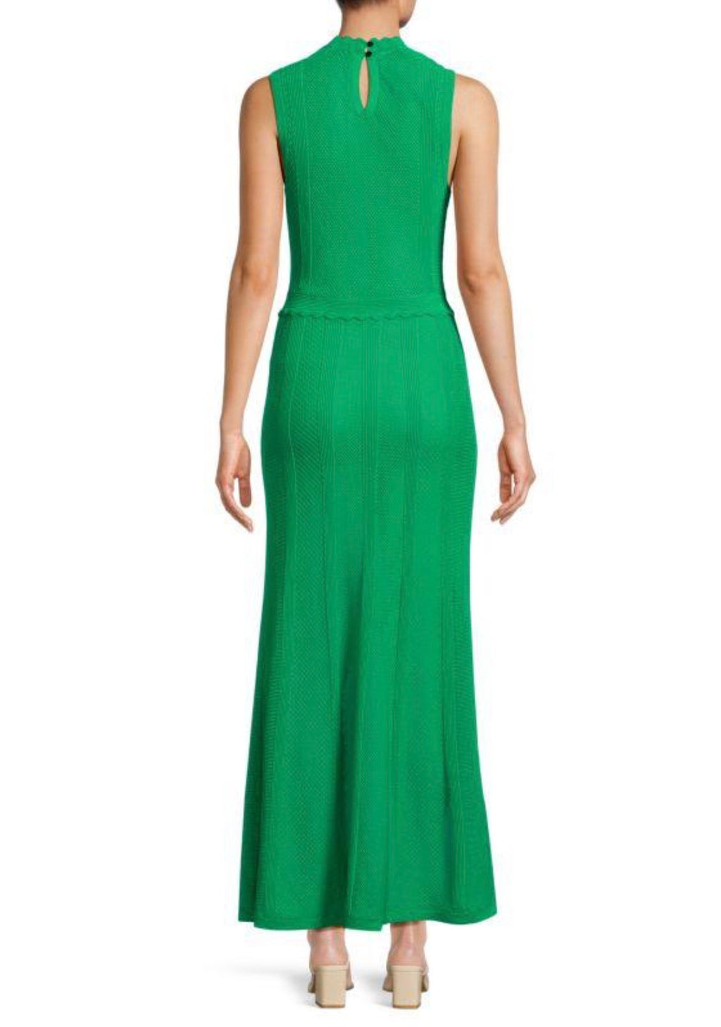 The Kooples Green Ribbed Knit Sleeveless Bodycon Maxi Dress French Sz Size 2 US Size 4/6 NWT $325