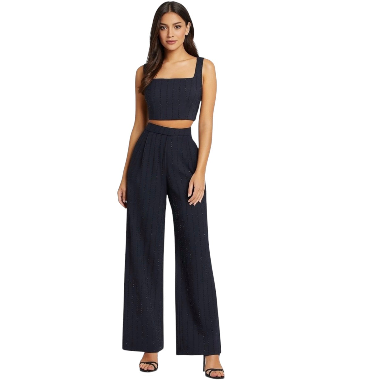 Mac Duggal 81161 Navy Wide-Leg
Pants Sz 8 $298