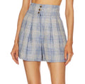 Veronica Beard Alicia Plaid High Rise Wool Linen Blend Shorts Size 4