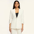 CINQ À SEPT Crepe Khloe Ivory Blazer Size 0